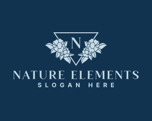 Nature Flower Emblem logo design