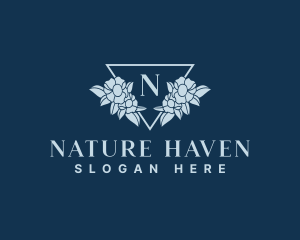 Nature Flower Emblem logo design