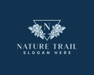 Nature Flower Emblem logo design