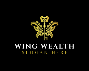 Luxury Wing Key logo design