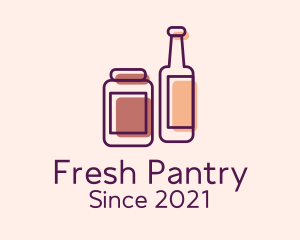 Kitchen Condiments Bottle logo