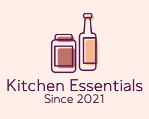 Kitchen Condiments Bottle logo design