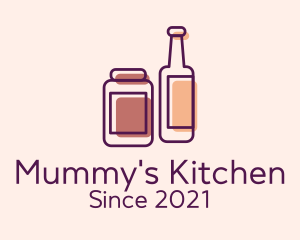 Kitchen Condiments Bottle logo design