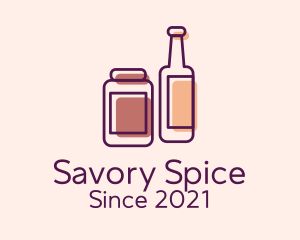 Kitchen Condiments Bottle logo design