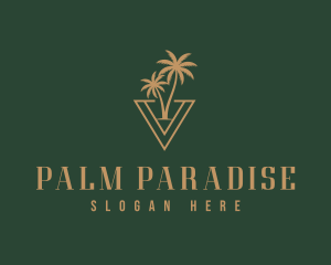 Palm Tree Resort logo design