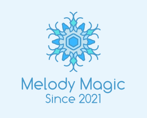 Blue Frozen Snowflake logo