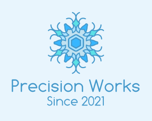 Blue Frozen Snowflake logo