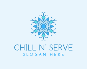 Blue Frozen Snowflake logo