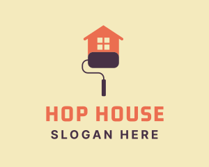 Paint Roller House logo design