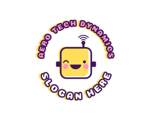 Tech Robot Data logo design