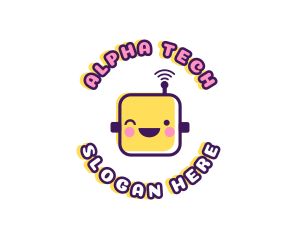 Tech Robot Data logo design