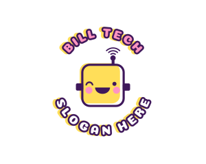 Tech Robot Data logo design