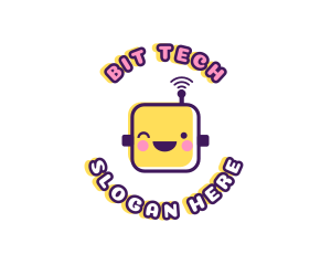 Tech Robot Data logo design