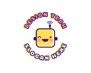 Tech Robot Data logo design