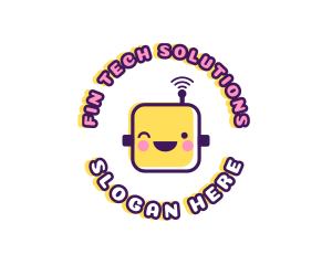 Tech Robot Data logo design