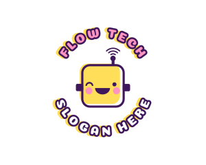 Tech Robot Data logo design