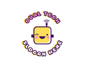 Tech Robot Data logo design