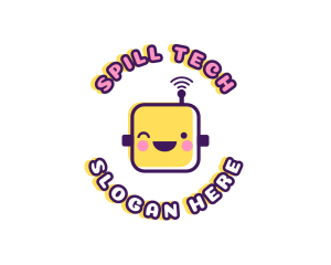 Tech Robot Data logo design