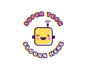 Tech Robot Data logo design