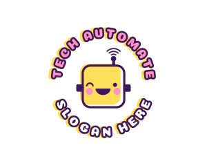 Tech Robot Data logo design