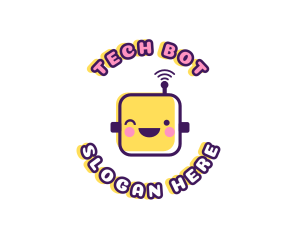 Tech Robot Data logo design