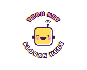 Tech Robot Data logo design