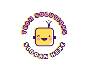 Tech Robot Data logo design