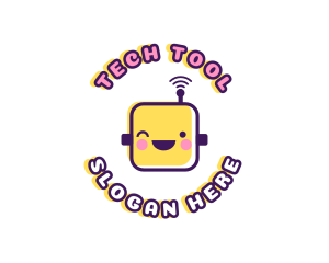 Tech Robot Data logo design