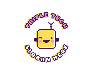 Tech Robot Data logo design