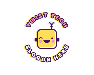 Tech Robot Data logo design