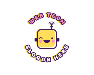 Tech Robot Data logo design