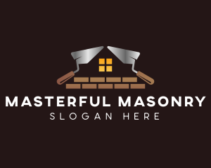 Masonry Bricklaying Trowel logo