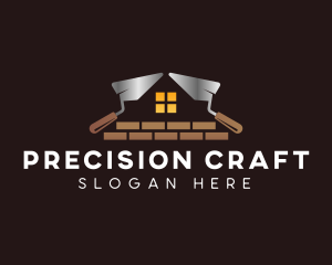 Masonry Bricklaying Trowel logo design