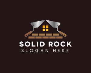 Masonry Bricklaying Trowel logo design