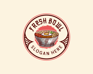 Bibimbap Food Bowl logo design