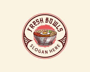 Bibimbap Food Bowl logo design