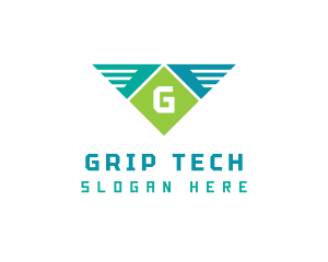 Business Technology Wings logo design