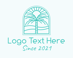 Tree - Summer Palm Tree logo design