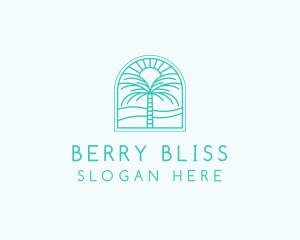 Summer Palm Tree logo design