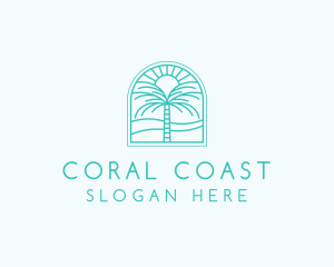 Summer Palm Tree logo design