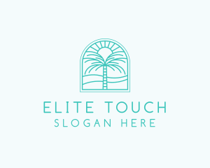 Summer Palm Tree logo design