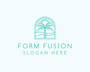 Summer Palm Tree logo design