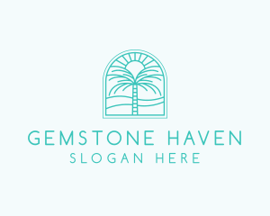 Summer Palm Tree logo design