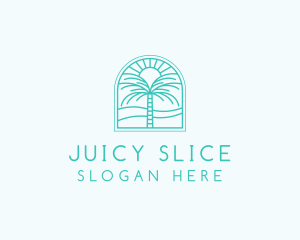 Summer Palm Tree logo design