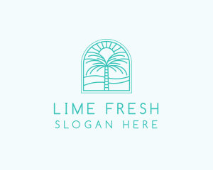 Summer Palm Tree logo design