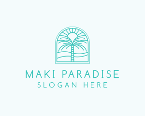 Summer Palm Tree logo design