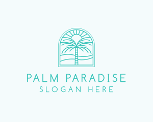 Summer Palm Tree logo design