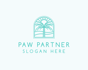 Summer Palm Tree logo design