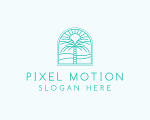 Summer Palm Tree logo design