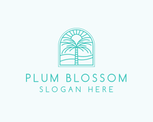 Summer Palm Tree logo design